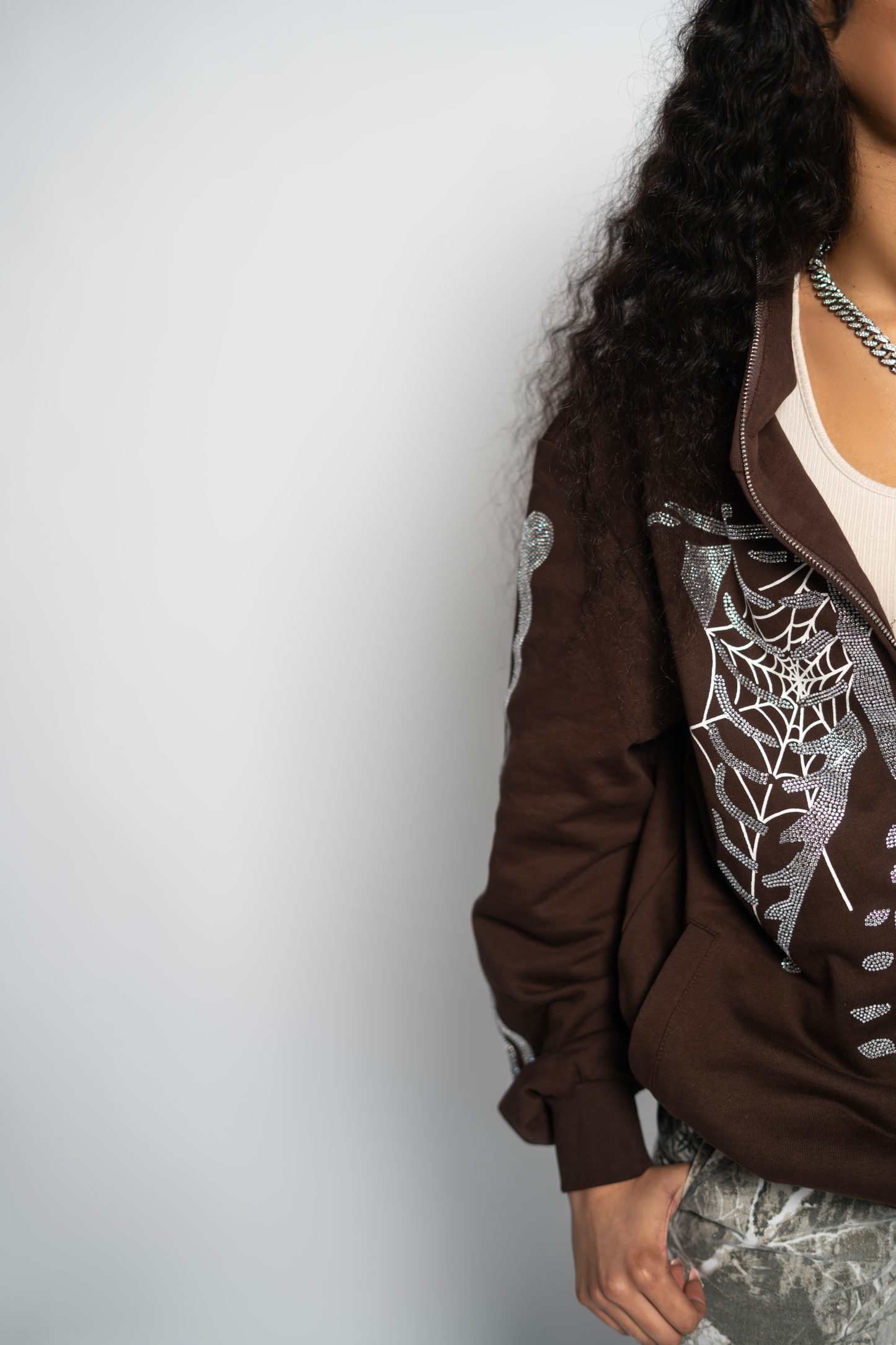 "Tombstone Brown" Dead Love Zip-Up