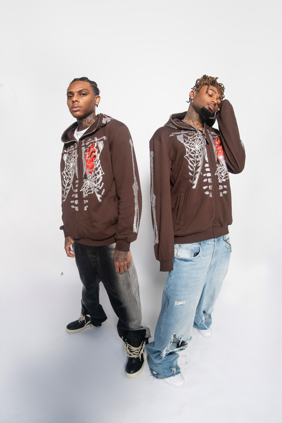 "Tombstone Brown" Dead Love Zip-Up