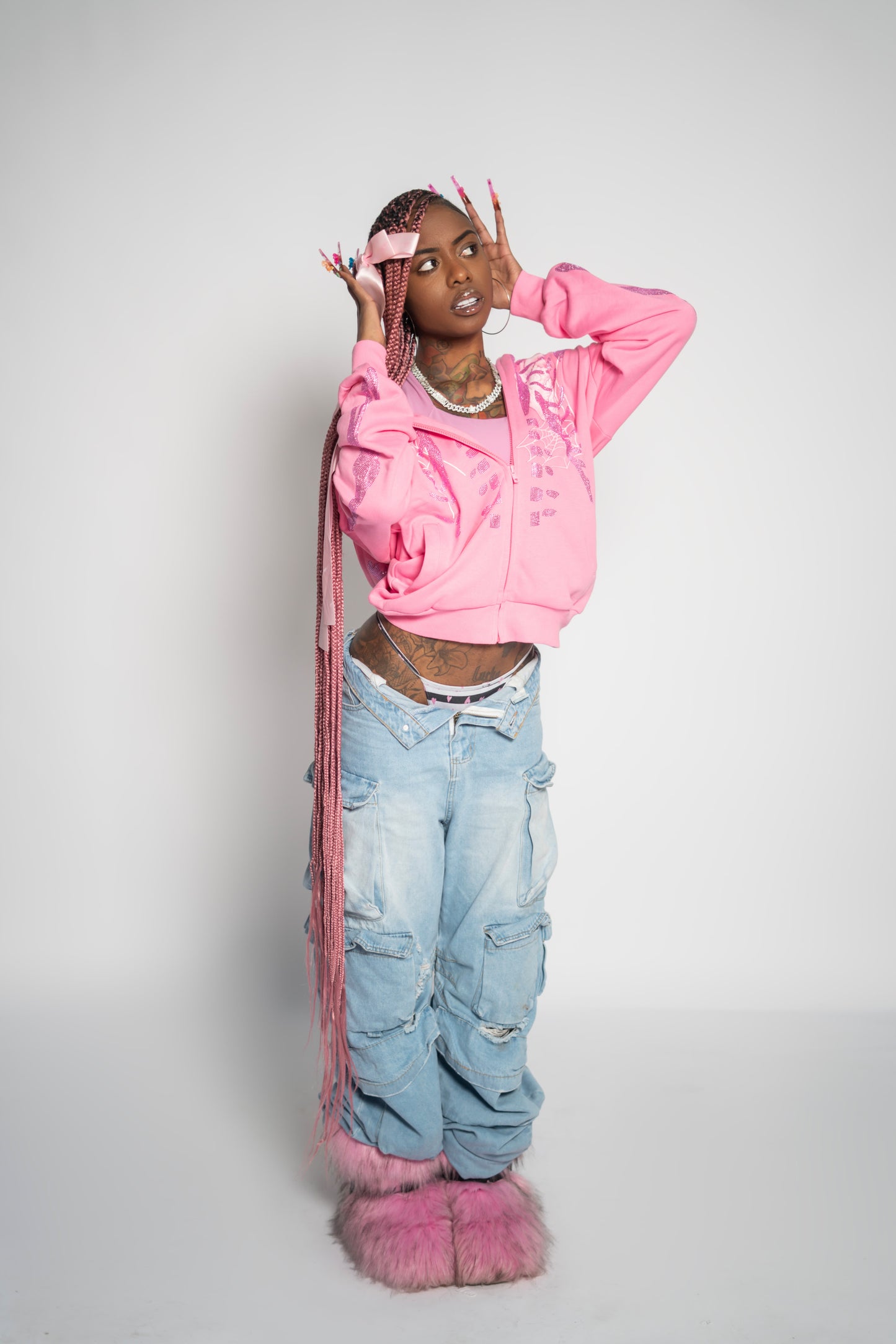 "Poison Pink" Dead Love Zip-Up