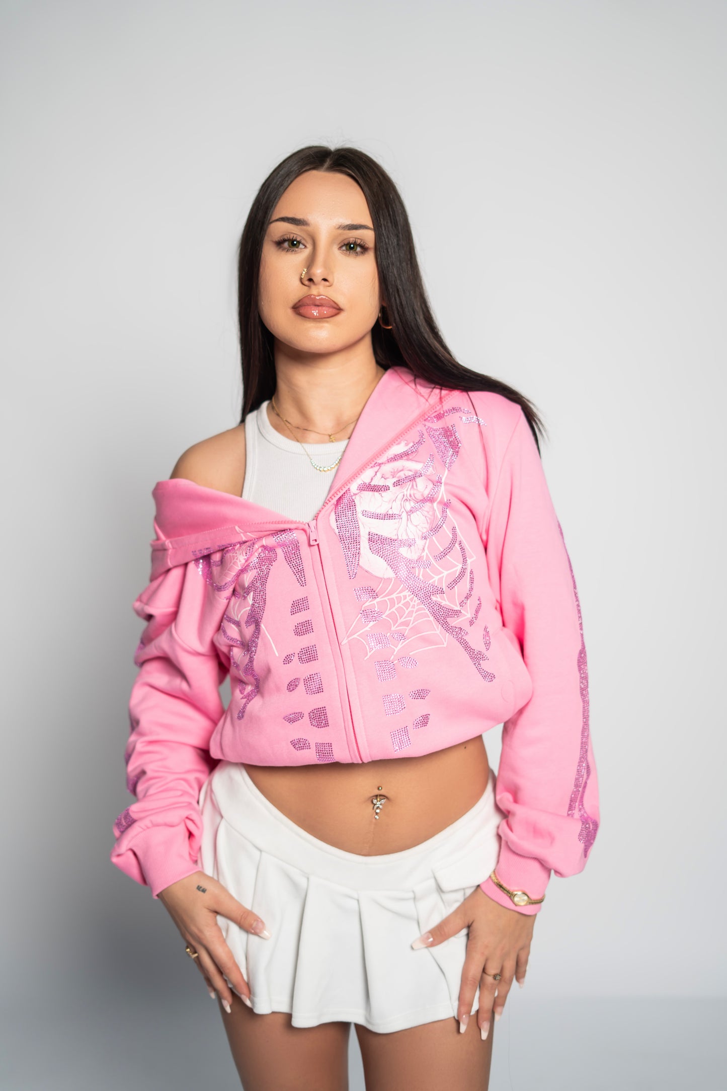 "Poison Pink" Dead Love Zip-Up